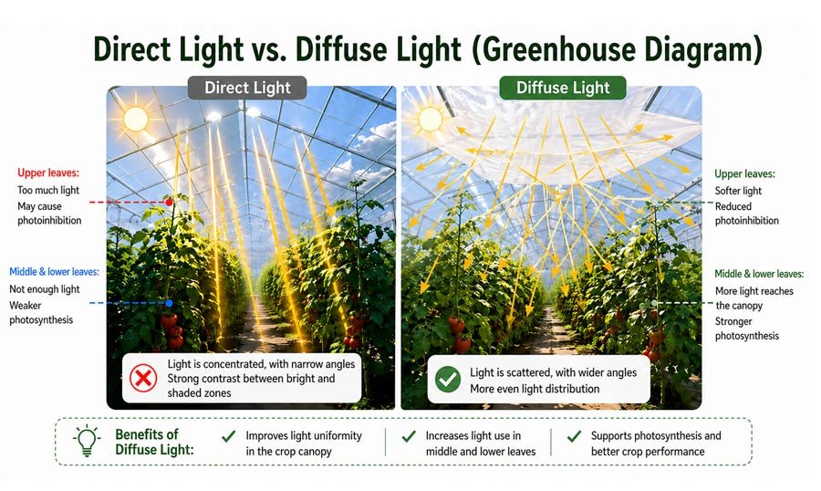Direct light vs. diffuse light