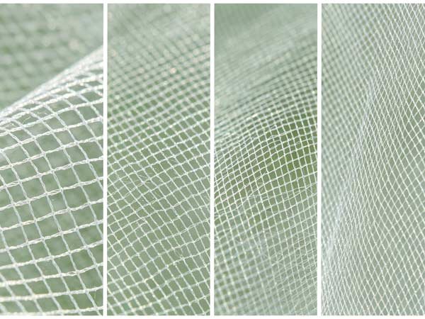 Fine mesh netting close-up comparison