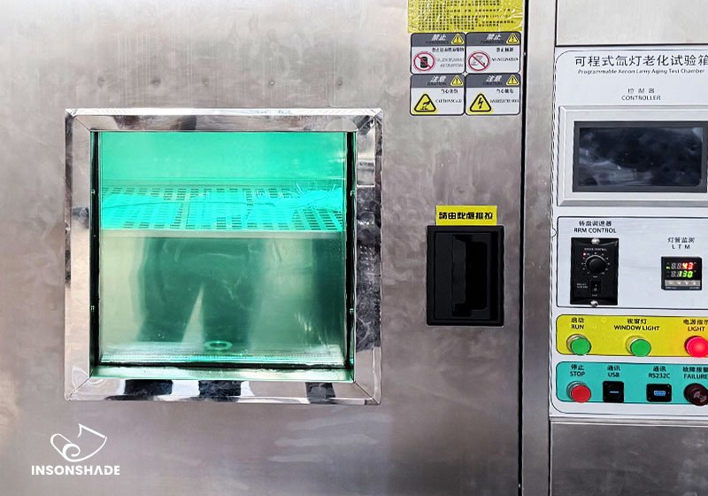Programmable xenon lamp aging test chamber
