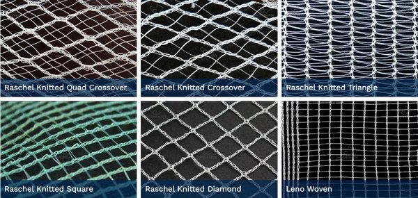 Different anti-hail net structures can use similar opening ranges but perform differently in the field