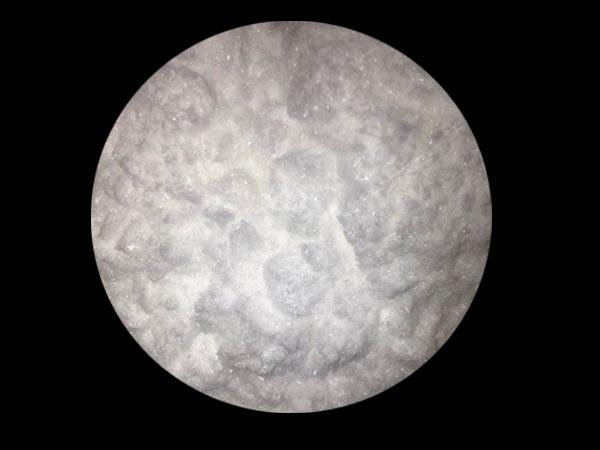 Microscopic view of a light stabilizer additive used in polymer formulations